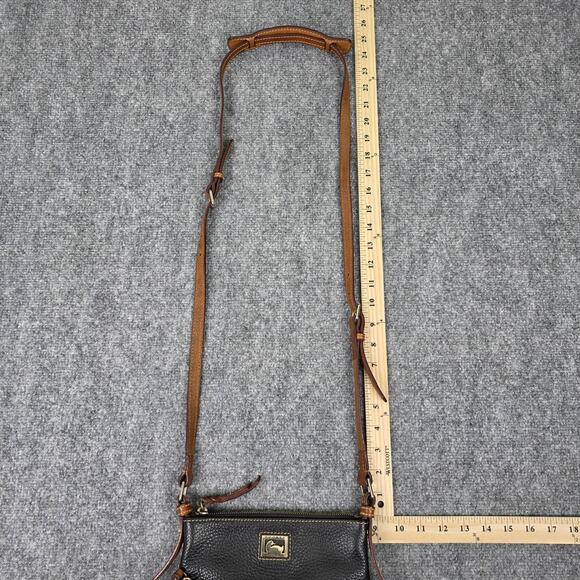 Vintage Dooney & Bourke Crossbody Bag Womens Small Black Leather Pebbled Classic - Picture 9 of 16